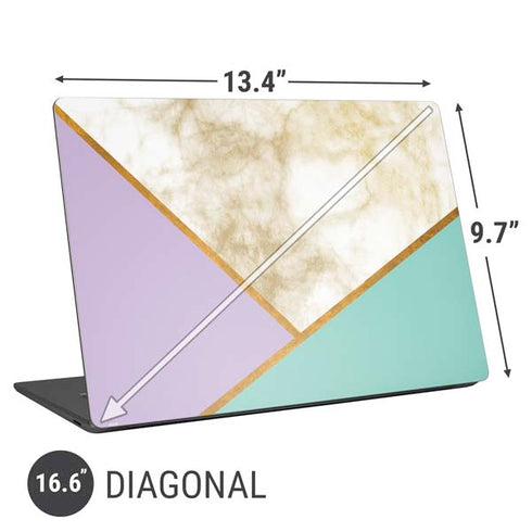 Angled Marble Universal Laptop 16.6in (13.4 x 9.7in) Skin